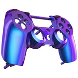 eXtremeRate Chameleon Purple and Blue Face Plate Front Shell Custom Kits for PS4 Controller - P4MSF16