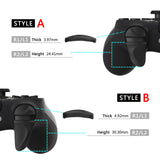 PlayVital 2 Pair Black Shoulder Buttons Extension Triggers for PS4 All Model Controller, Game Improvement Adjusters for PS4 Controller, Bumper Trigger Extenders for PS4 Slim Pro Controller - P4PJ001