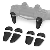 PlayVital 2 Pair Black Shoulder Buttons Extension Triggers for PS4 All Model Controller, Game Improvement Adjusters for PS4 Controller, Bumper Trigger Extenders for PS4 Slim Pro Controller - P4PJ001