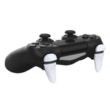 PlayVital 2 Pair White Shoulder Buttons Extension Triggers for PS4 All Model Controller, Game Improvement Adjusters for PS4 Controller, Bumper Trigger Extenders for PS4 Slim Pro Controller - P4PJ002