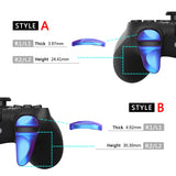 PlayVital 2 Pair Chameleon Purple Blue Shoulder Buttons Extension Triggers for PS4 All Model Controller, Game Improvement Adjusters for PS4 Controller, Bumper Trigger Extenders for PS4 Slim Pro Controller - P4PJ003