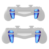 PlayVital 2 Pair Chameleon Purple Blue Shoulder Buttons Extension Triggers for PS4 All Model Controller, Game Improvement Adjusters for PS4 Controller, Bumper Trigger Extenders for PS4 Slim Pro Controller - P4PJ003