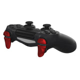 PlayVital 2 Pair Scarlet Red Shoulder Buttons Extension Triggers for PS4 All Model Controller, Game Improvement Adjusters for PS4 Controller, Bumper Trigger Extenders for PS4 Slim Pro Controller - P4PJ004