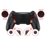 eXtremeRate Textured Black Dawn 2.0 FlashShot Trigger Stop Remap Kit for PS4 CUH-ZCT2 Controller, Part & Back Shell & 2 Back Buttons & 2 Trigger Lock for PS4 Controller JDM 040/050/055 - P4QS001