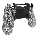 eXtremeRate Textured White Dawn 2.0 FlashShot Trigger Stop Remap Kit for PS4 CUH-ZCT2 Controller, Part & Back Shell & 2 Back Buttons & 2 Trigger Lock for PS4 Controller JDM 040/050/055 - P4QS002