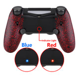 eXtremeRate Textured Red Dawn 2.0 FlashShot Trigger Stop Remap Kit for PS4 CUH-ZCT2 Controller, Part & Back Shell & 2 Back Buttons & 2 Trigger Lock for PS4 Controller JDM 040/050/055 - P4QS003