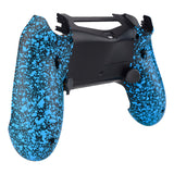 eXtremeRate Textured Blue Dawn 2.0 FlashShot Trigger Stop Remap Kit for PS4 CUH-ZCT2 Controller, Part & Back Shell & 2 Back Buttons & 2 Trigger Lock for PS4 Controller JDM 040/050/055 - P4QS004