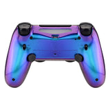 eXtremeRate Chameleon Purple Blue Dawn 2.0 FlashShot Trigger Stop Remap Kit for PS4 CUH-ZCT2 Controller, Part & Back Shell & 2 Back Buttons & 2 Trigger Lock for PS4 Controller JDM 040/050/055 - P4QS006