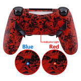 eXtremeRate Demons and Monsters Patterned Dawn Remappable Remap Kit with Redesigned Back Shell & 4 Back Buttons for PS4 Controller JDM 040/050/055 - P4RM002