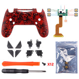 eXtremeRate Demons and Monsters Patterned Dawn Remappable Remap Kit with Redesigned Back Shell & 4 Back Buttons for PS4 Controller JDM 040/050/055 - P4RM002