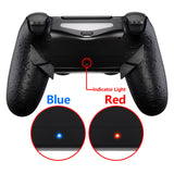 eXtremeRate Textured Black Dawn Remappable Remap Kit with Redesigned Back Shell & 4 Back Buttons for PS4 Controller JDM 040/050/055 - P4RM006