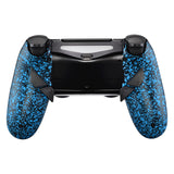 eXtremeRate Textured Blue Dawn Remappable Remap Kit with Redesigned Back Shell & 4 Back Buttons for PS4 Controller JDM 040/050/055 - P4RM008