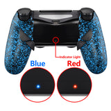 eXtremeRate Textured Blue Dawn Remappable Remap Kit with Redesigned Back Shell & 4 Back Buttons for PS4 Controller JDM 040/050/055 - P4RM008