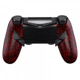 eXtremeRate Textured Red Dawn Remappable Remap Kit with Redesigned Back Shell & 4 Back Buttons for PS4 Controller JDM 040/050/055 - P4RM009