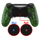 eXtremeRate Textured Green Dawn Remappable Remap Kit with Redesigned Back Shell & 4 Back Buttons for PS4 Controller JDM 040/050/055 - P4RM010