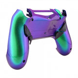 eXtremeRate Chameleon Purple Green Blue Remappable Remap Kit with Redesigned Back Shell & 4 Back Buttons for PS4 Controller JDM 040/050/055 - P4RM013