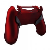 eXtremeRate Soft Touch Red Remappable Remap Kit with Redesigned Back Shell & 4 Back Buttons for PS4 Controller JDM 040/050/055 - P4RM014