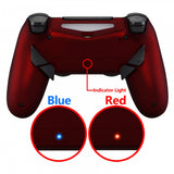 eXtremeRate Soft Touch Red Remappable Remap Kit with Redesigned Back Shell & 4 Back Buttons for PS4 Controller JDM 040/050/055 - P4RM014