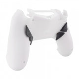 eXtremeRate White Remappable Remap Kit with Redesigned Back Shell & 4 Back Buttons for PS4 Controller JDM 040/050/055 - P4RM015