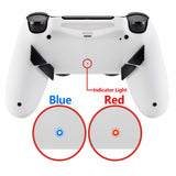 eXtremeRate White Remappable Remap Kit with Redesigned Back Shell & 4 Back Buttons for PS4 Controller JDM 040/050/055 - P4RM015