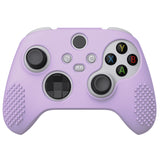 PlayVital Mauve Purple 3D Studded Edition Anti-slip Silicone Cover Skin for Xbox Series X Controller, Soft Rubber Case Protector for Xbox Series S Controller with 6 Black Thumb Grip Caps - SDX3009