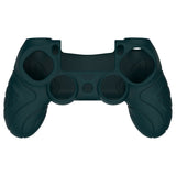 PlayVital Guardian Edition Racing Green Ergonomic Soft Anti-Slip Controller Silicone Case Cover for ps4, Rubber Protector Skins with black Joystick Caps for PS4 Slim PS4 Pro Controller - P4CC0062