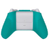 PlayVital Aqua Green 3D Studded Edition Anti-slip Silicone Cover Skin for Xbox Series X Controller, Soft Rubber Case Protector for Xbox Series S Controller with 6 White Thumb Grip Caps - SDX3010