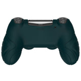 PlayVital Guardian Edition Racing Green Ergonomic Soft Anti-Slip Controller Silicone Case Cover for ps4, Rubber Protector Skins with black Joystick Caps for PS4 Slim PS4 Pro Controller - P4CC0062