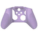 PlayVital Mauve Purple 3D Studded Edition Anti-slip Silicone Cover Skin for Xbox Series X Controller, Soft Rubber Case Protector for Xbox Series S Controller with 6 Black Thumb Grip Caps - SDX3009