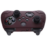 PlayVital Guardian Edition Wine Red Ergonomic Soft Anti-slip Controller Silicone Case Cover, Rubber Protector Skins with Black Joystick Caps for Xbox Series S and Xbox Series X Controller - HCX3011