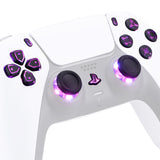 eXtremeRate Multi-Colors Luminated Dpad Thumbstick Share Home Face Buttons for PS5 Controller BDM-010/020, Black Classical Symbols Buttons DTF V3 LED Kit for PS5 Controller - Controller NOT Included - PFLED02G2
