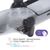 eXtremeRate Micro Switch - Strong Version Clicky Hair Trigger Kit for PS5 Controller Shoulder Buttons, Ergonomic Micro Switch Bumper Trigger Buttons Mouse Click for PS5 Controller BDM-010 & BDM-020 - PFMD009