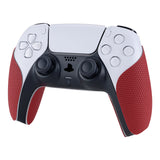 PlayVital Red Anti-Skid Sweat-Absorbent Controller Grip for PlayStation 5 Controller, Professional Textured Soft Rubber Pads Handle Grips for PS5 Controller - PFPJ005