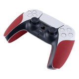 PlayVital Red Anti-Skid Sweat-Absorbent Controller Grip for PlayStation 5 Controller, Professional Textured Soft Rubber Pads Handle Grips for PS5 Controller - PFPJ005