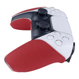 PlayVital Red Anti-Skid Sweat-Absorbent Controller Grip for PlayStation 5 Controller, Professional Textured Soft Rubber Pads Handle Grips for PS5 Controller - PFPJ005