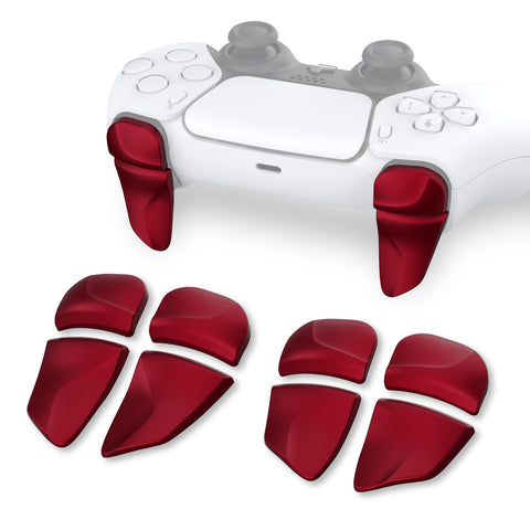 PlayVital BLADE 2 Pairs Shoulder Buttons Extension Triggers for ps5 Controller, Game Improvement Adjusters for PS Portal Remote Player, Bumper Trigger Extenders for ps5 Edge Controller - Scarlet Red - PFPJ041