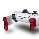 PlayVital BLADE 2 Pairs Shoulder Buttons Extension Triggers for ps5 Controller, Game Improvement Adjusters for PS Portal Remote Player, Bumper Trigger Extenders for ps5 Edge Controller - Scarlet Red - PFPJ041