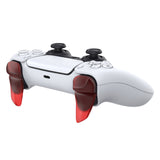 PlayVital BLADE 2 Pairs Shoulder Buttons Extension Triggers for ps5 Controller, Game Improvement Adjusters for PS Portal Remote Player, Bumper Trigger Extenders for ps5 Edge Controller - Clear Red - PFPJ042