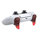 PlayVital BLADE 2 Pairs Shoulder Buttons Extension Triggers for ps5 Controller, Game Improvement Adjusters for PS Portal Remote Player, Bumper Trigger Extenders for ps5 Edge Controller - Clear Red - PFPJ042