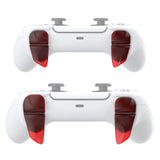 PlayVital BLADE 2 Pairs Shoulder Buttons Extension Triggers for ps5 Controller, Game Improvement Adjusters for PS Portal Remote Player, Bumper Trigger Extenders for ps5 Edge Controller - Clear Red - PFPJ042