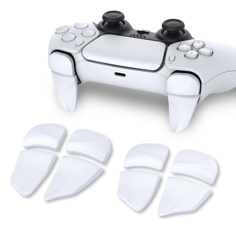 PlayVital BLADE 2 Pairs Shoulder Buttons Extension Triggers for ps5 Controller, Game Improvement Adjusters for PS Portal Remote Player, Bumper Trigger Extenders for ps5 Edge Controller - White - PFPJ045