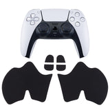 PlayVital Armored Edition Anti-Skid Sweat-Absorbent Controller Grip for PS5, Professional Textured Soft Rubber Pads Handle Grips for PS5 Controller with Shoulder Button Trigger Stickers - Black - PFPJ049