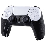 PlayVital Armored Edition Anti-Skid Sweat-Absorbent Controller Grip for PS5, Professional Textured Soft Rubber Pads Handle Grips for PS5 Controller with Shoulder Button Trigger Stickers - Black - PFPJ049