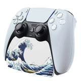 PlayVital The Great Wave Game Controller Stand for PS5, Gamepad Stand for PS5, Display Desk Holder for PS5 Controller with Rubber Pads - PFPJ059