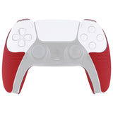 PlayVital Armored Edition Anti-Skid Sweat-Absorbent Controller Grip for PS5, Professional Textured Soft Rubber Pads Handle Grips for PS5 Controller with Shoulder Button Trigger Stickers - red -  PFPJ061