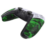 PlayVital Anti-Skid Sweat-Absorbent Controller Grip for PS5 Controller, Professional Textured Soft Rubber Pads Handle Grips for PS5 Controller - Black Green Camouflage - PFPJ064