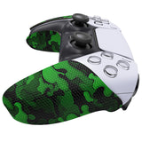 PlayVital Anti-Skid Sweat-Absorbent Controller Grip for PS5 Controller, Professional Textured Soft Rubber Pads Handle Grips for PS5 Controller - Black Green Camouflage - PFPJ064