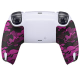 PlayVital Anti-Skid Sweat-Absorbent Controller Grip for PS5 Controller, Professional Textured Soft Rubber Pads Handle Grips for PS5 Controller - Rose Red Black Camouflage - PFPJ066