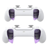 PlayVital BLADE 2 Pairs Shoulder Buttons Extension Triggers for ps5 Controller, Game Improvement Adjusters for PS Portal Remote Player, Bumper Trigger Extenders for ps5 Edge Controller - Clear Atomic Purple - PFPJ087