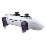 PlayVital BLADE 2 Pairs Shoulder Buttons Extension Triggers for ps5 Controller, Game Improvement Adjusters for PS Portal Remote Player, Bumper Trigger Extenders for ps5 Edge Controller - Clear Atomic Purple - PFPJ087